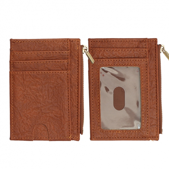 빈티지 인조가죽 카드지갑(브라운)