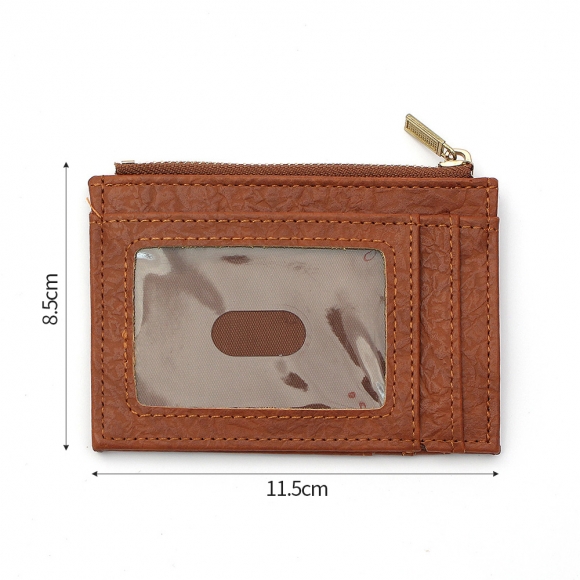 빈티지 인조가죽 카드지갑(브라운)