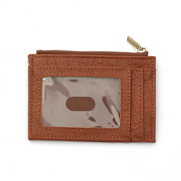 빈티지 인조가죽 카드지갑(브라운)