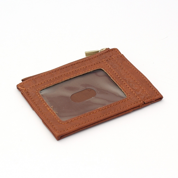 빈티지 인조가죽 카드지갑(브라운)