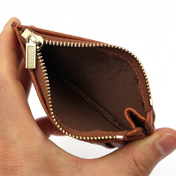 빈티지 인조가죽 카드지갑(브라운)