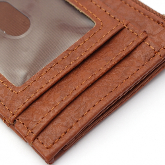 빈티지 인조가죽 카드지갑(브라운)