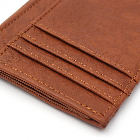 빈티지 인조가죽 카드지갑(브라운)