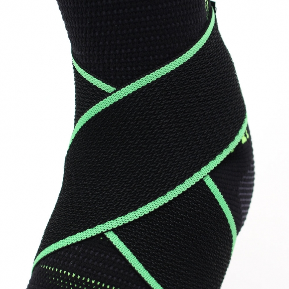 1p 앵클가드 실리콘+압박밴드 발목 보호대(XL) (그린)