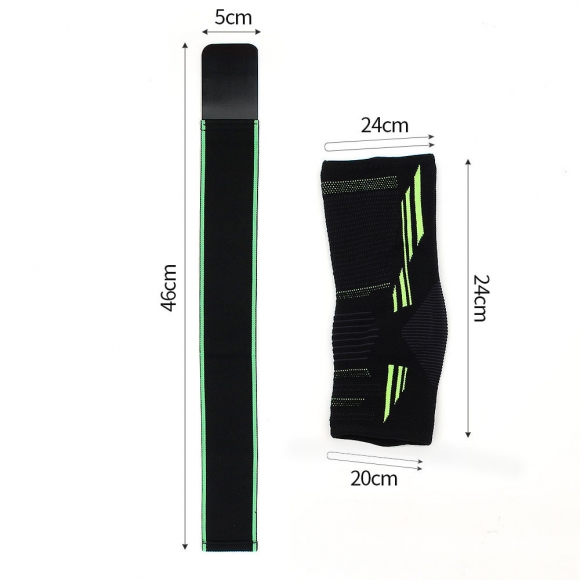 1p 앵클가드 실리콘+압박밴드 발목 보호대(XL) (그린)