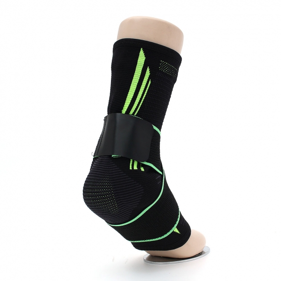1p 앵클가드 실리콘+압박밴드 발목 보호대(XL) (그린)