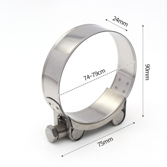[영달철물] 304스텐 고압 호스밴드(74-79mm)