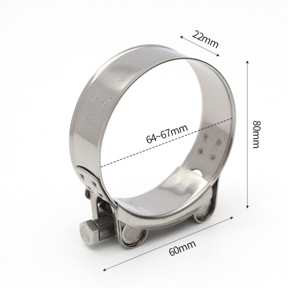 [영달철물] 304스텐 고압 호스밴드 2p세트(64-67mm)
