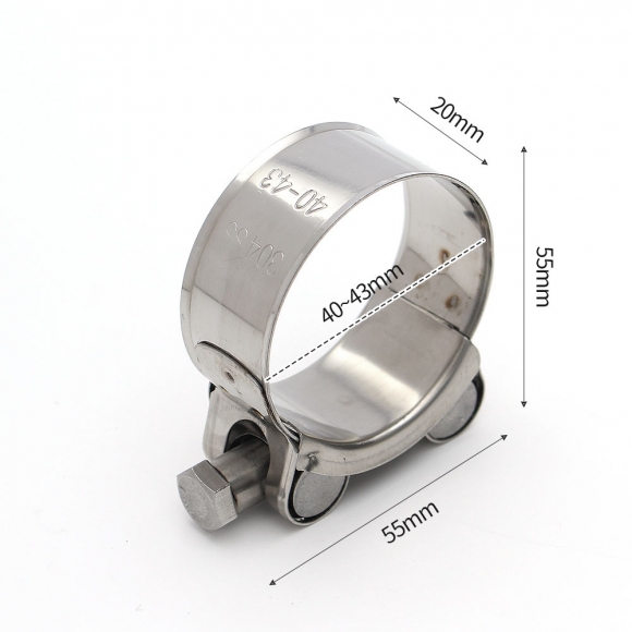 [영달철물] 304스텐 고압 호스밴드 2p세트(40-43mm)