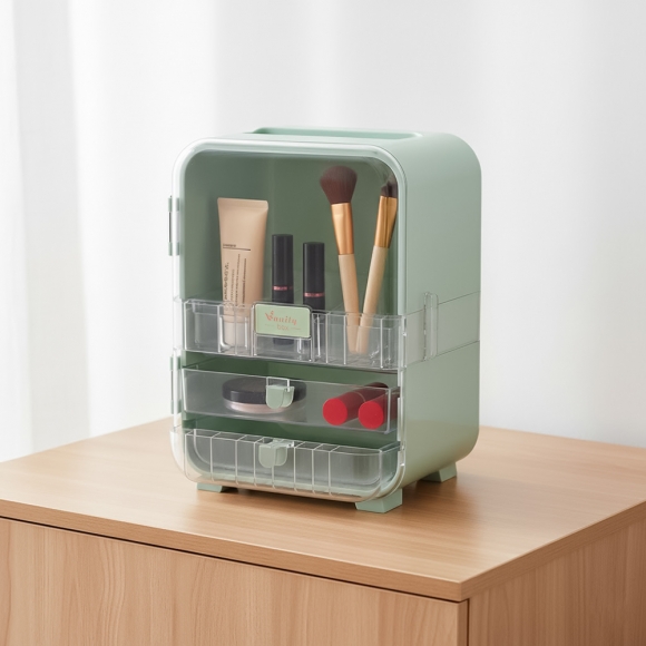베니티 화장품 정리함(그린)