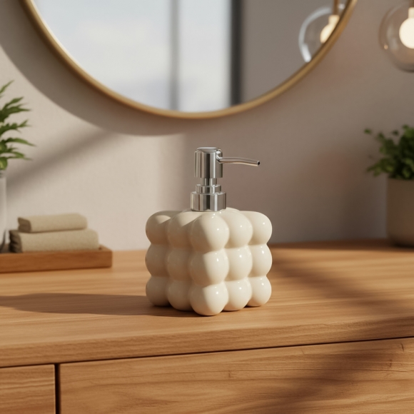 모던 버블 세라믹 디스펜서(500ml) (크림)