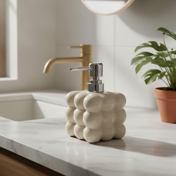모던 버블 세라믹 디스펜서(500ml) (크림)