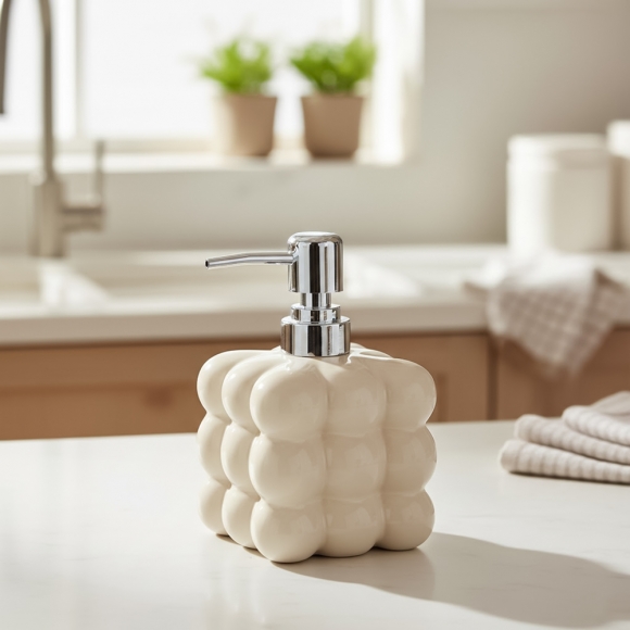 모던 버블 세라믹 디스펜서(500ml) (크림)