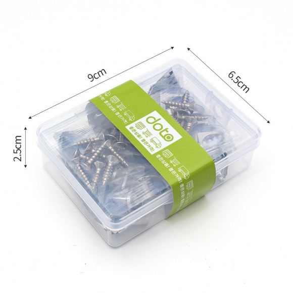 [영달철물]ㄱ자 유리 선반 다보 20개입(20x14mm) (라운드) 