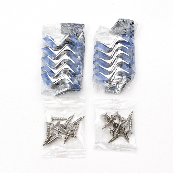 [영달철물]ㄱ자 유리 선반 다보 20개입(20x13mm) (라운드) 