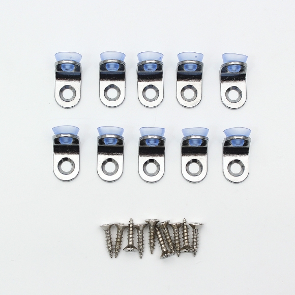 [영달철물]ㄱ자 유리 선반 다보 20개입(20x13mm) (라운드) 