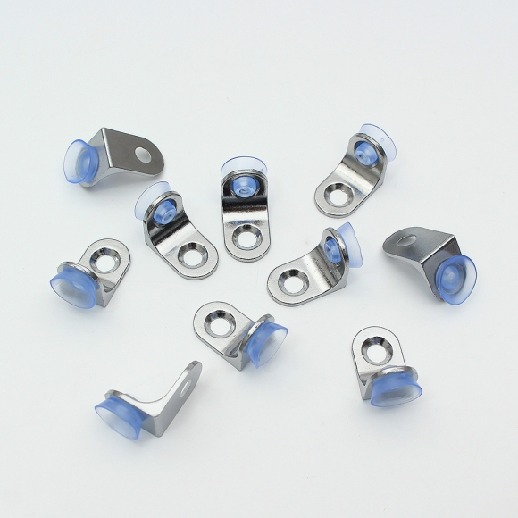 [영달철물]ㄱ자 유리 선반 다보 20개입(20x13mm) (라운드) 