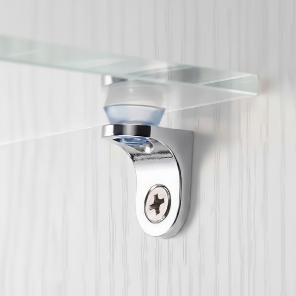 [영달철물]ㄱ자 유리 선반 다보 20개입(22x14mm) (라운드)  