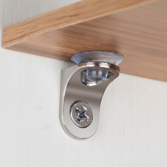 [영달철물]ㄱ자 유리 선반 다보 20개입(22x14mm) (라운드)  