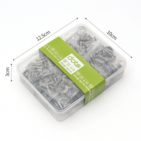 [영달철물]ㄱ자 유리 선반 다보 100개입(13x11mm) (스퀘어) 