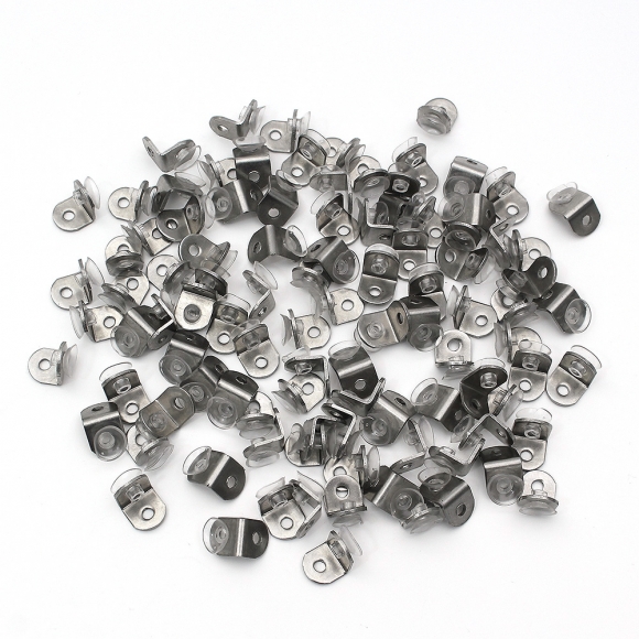 [영달철물]ㄱ자 유리 선반 다보 100개입(13x11mm) (스퀘어) 