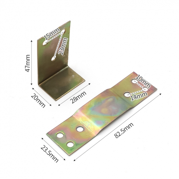 [영달철물] 탈착식 ㄱ자 커넥팅 브라켓 20세트(82mm)