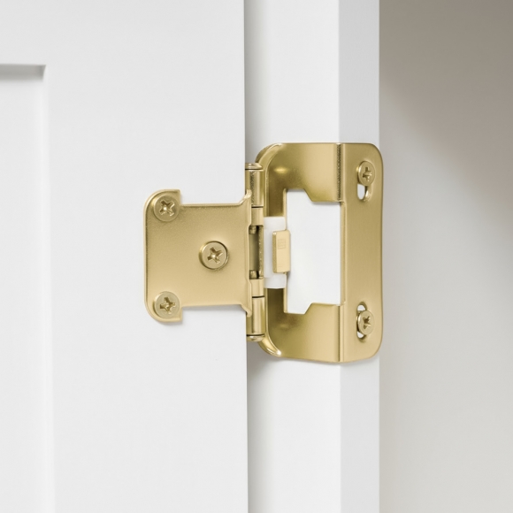 [영달철물] 1/2형 오버레이 가구 경첩 2개입(골드)