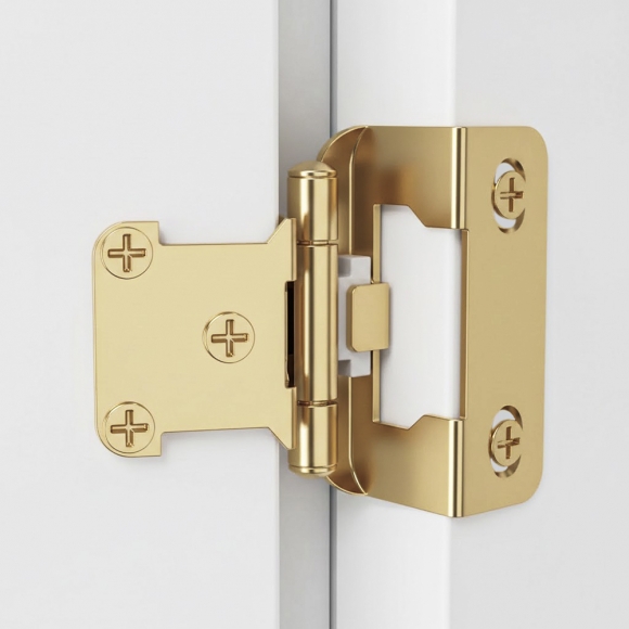 [영달철물] 1/2형 오버레이 가구 경첩 2개입(골드)