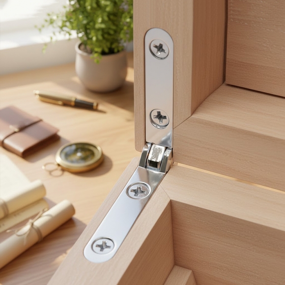 [영달철물] 90도 소품 경첩 10세트(실버)