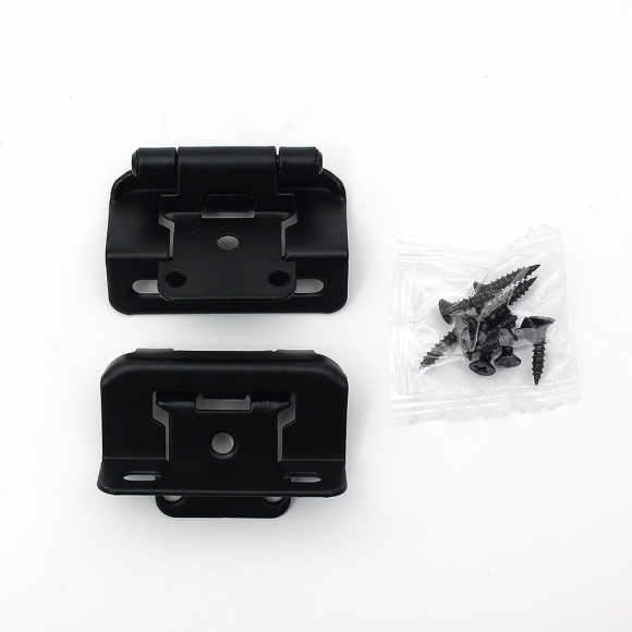 [영달철물] 1/2형 오버레이 가구 경첩 2개입(블랙)