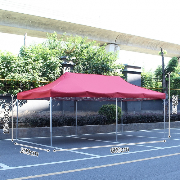 아웃도어 알루미늄 캐노피 천막(300x600cm) (레드)