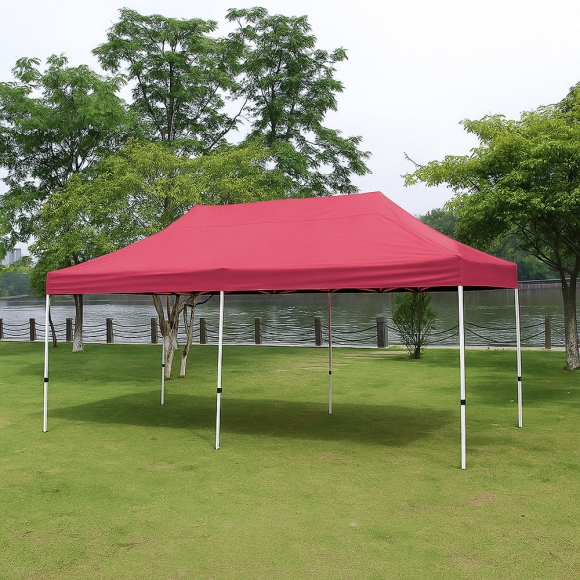 행사용 접이식 캐노피 천막(300x600cm) (레드)