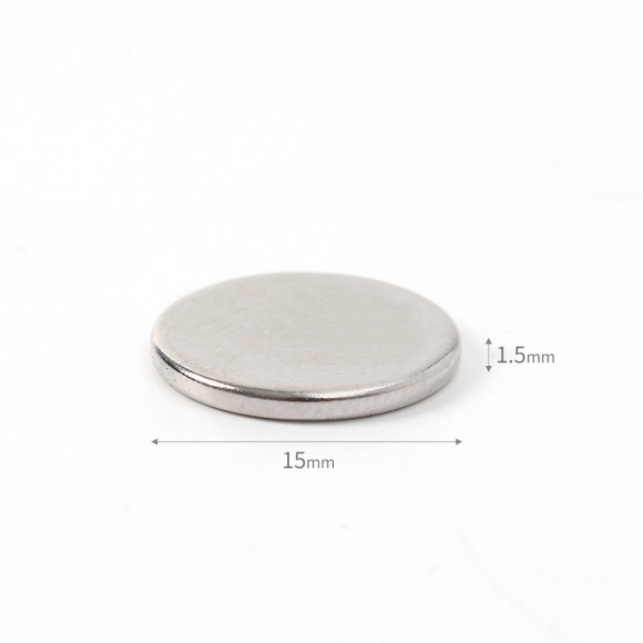 [몬스터킹] 초강력 네오디뮴 원형 자석 50개입(15x1.5mm)