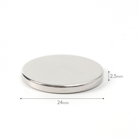 [몬스터킹] 초강력 네오디뮴 원형 자석 10개입(24x2.5mm)