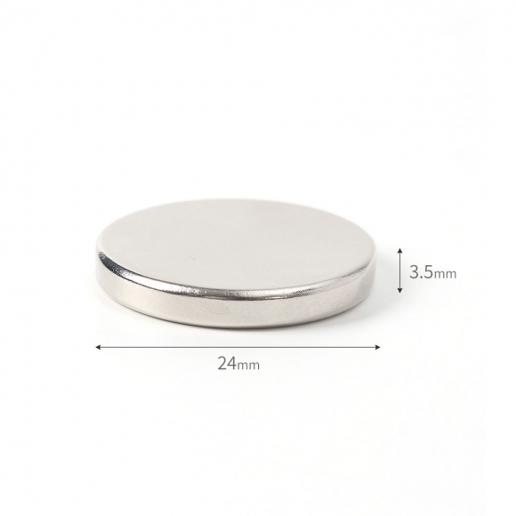 [몬스터킹] 초강력 네오디뮴 원형 자석 10개입(24x3.5mm)