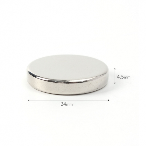 [몬스터킹] 초강력 네오디뮴 원형 자석 10개입(24x4.5mm)