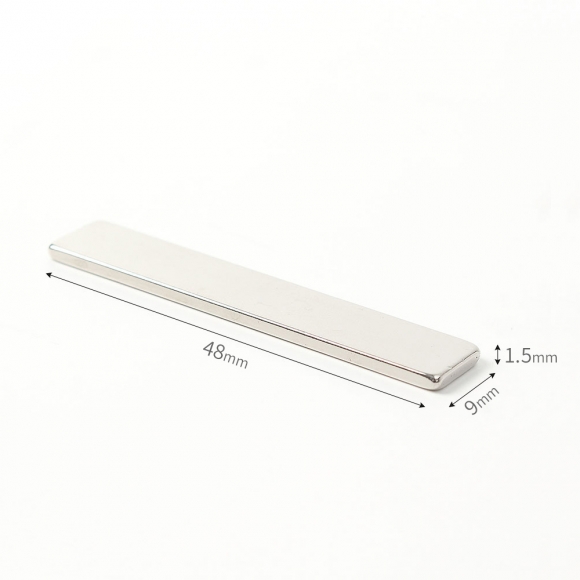 [몬스터킹] 초강력 네오디뮴 사각 자석 10개입(48x9x1.5mm)