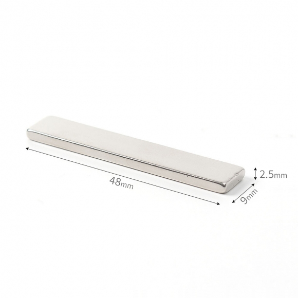 [몬스터킹] 초강력 네오디뮴 사각 자석 5개입(48x9x2.5mm)