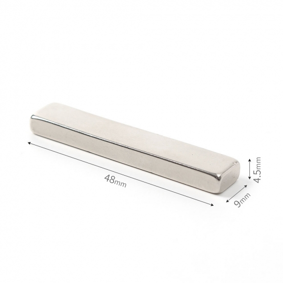 [몬스터킹] 초강력 네오디뮴 사각 자석 5개입(48x9x4.5mm)