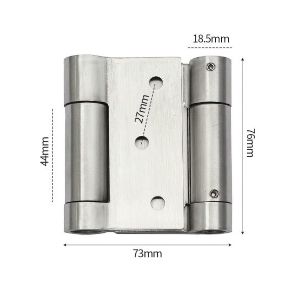 [영달철물] 스텐 자동닫힘 스윙경첩(73x76mm) (실버)