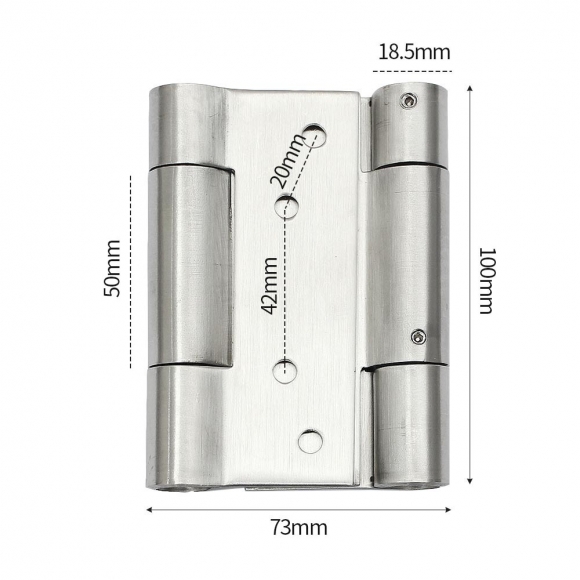 [영달철물] 스텐 자동닫힘 스윙경첩(73x100mm) (실버)
