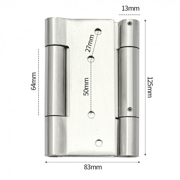 [영달철물] 스텐 자동닫힘 스윙경첩(83x125mm) (실버)