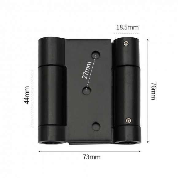 [영달철물] 스텐 자동닫힘 스윙경첩(73x76mm) (블랙)
