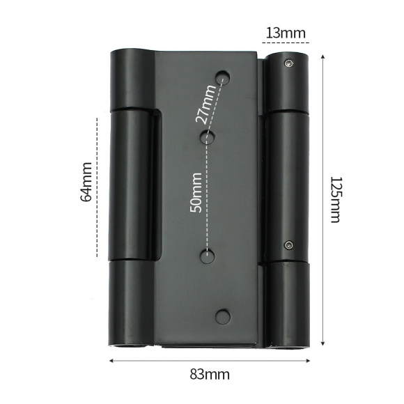 [영달철물] 스텐 자동닫힘 스윙경첩(83x125mm) (블랙)