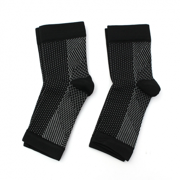 슬림픽스 탄력 발목 보호대 4p세트(XS-S) (블랙화이트)