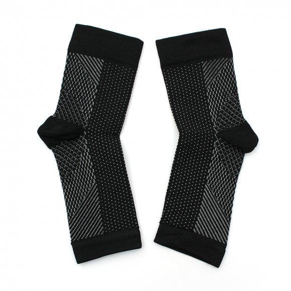 슬림픽스 탄력 발목 보호대 4p세트(XS-S) (블랙화이트)