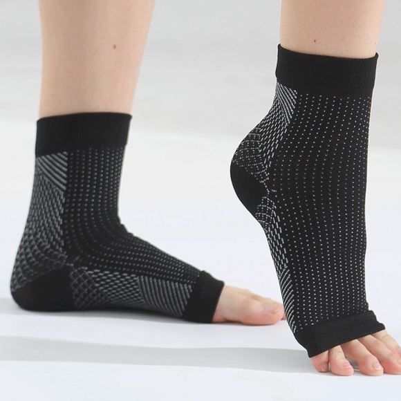 슬림픽스 탄력 발목 보호대 4p세트(XS-S) (블랙화이트)