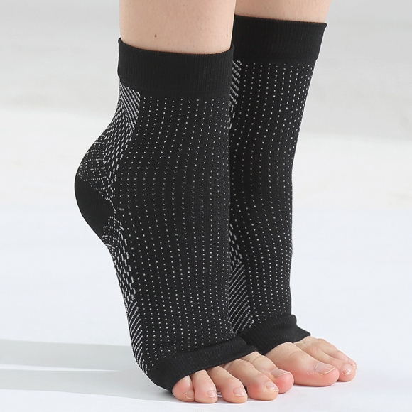 슬림픽스 탄력 발목 보호대 4p세트(XS-S) (블랙화이트)