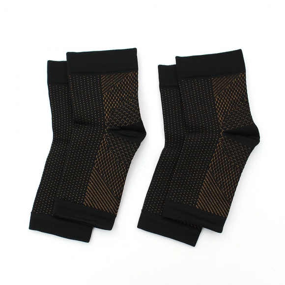 슬림픽스 탄력 발목 보호대 4p세트(XS-S) (블랙옐로우)