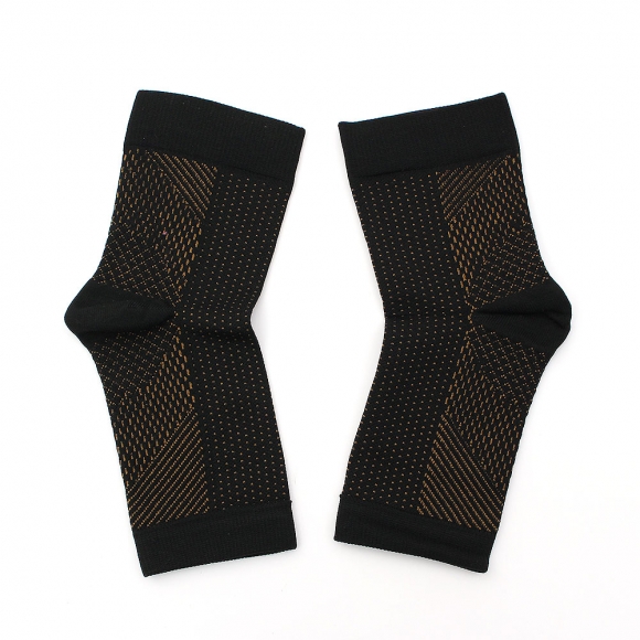 슬림픽스 탄력 발목 보호대 4p세트(XS-S) (블랙옐로우)